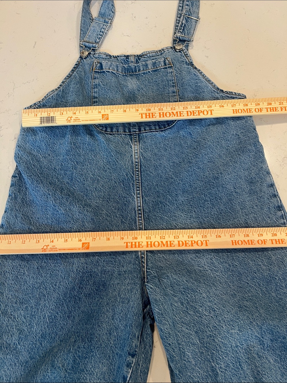 ZARA Light Blue Denim Overalls with Contrast Stitching - Picture 3 of 6